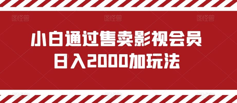 小白通过售卖影视会员日入2000加玩法 - 识享社-识享社