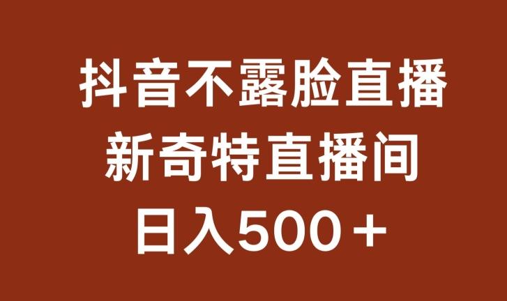 不露脸挂机直播，新奇特直播间，日入500+【揭秘】 - 识享社-识享社