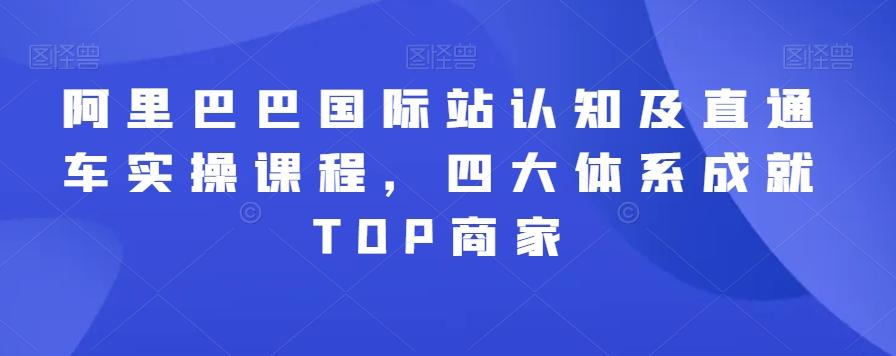 阿里巴巴国际站认知及直通车实操课程,四大体系成就TOP商家-识享社