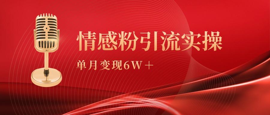 (9473期)单月变现6w+，情感粉引流变现实操课-识享社