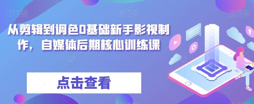 从剪辑到调色0基础新手影视制作,自媒体后期核心训练课-识享社