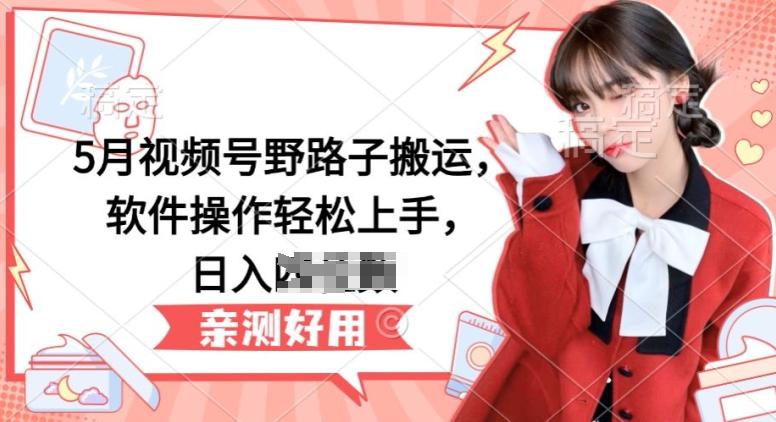 5月视频号野路子搬运，软件操作轻松上手，日入三位数【揭秘】 - 识享社-识享社