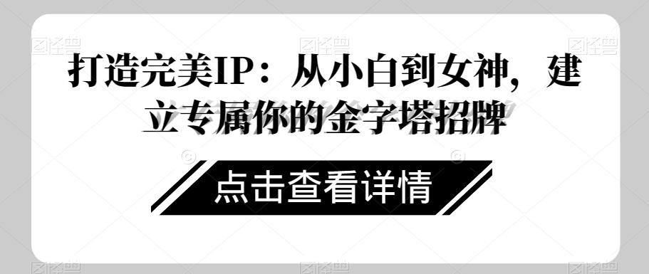 打造完美IP：从小白到女神，建立专属你的金字塔招牌 - 识享社-识享社
