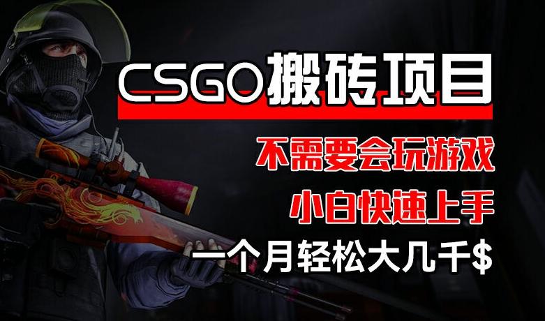 CSGO 装备搬砖项目，操作简单，不需要会玩游戏，小白也能快速上手，一个月轻松大几千【揭秘】-识享社