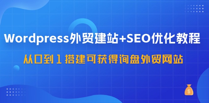 WordPress外贸建站+SEO优化教程，从0到1搭建可获得询盘外贸网站(57节课) - 识享社-识享社