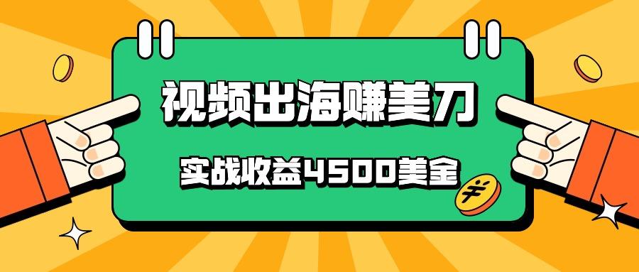 国内爆款视频出海赚美刀，实战收益4500美金，批量无脑搬运，无需经验直接上手-识享社
