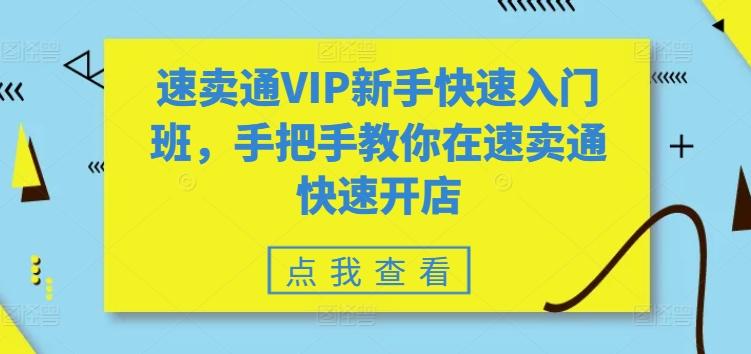 速卖通VIP新手快速入门班，手把手教你在速卖通快速开店 - 识享社-识享社