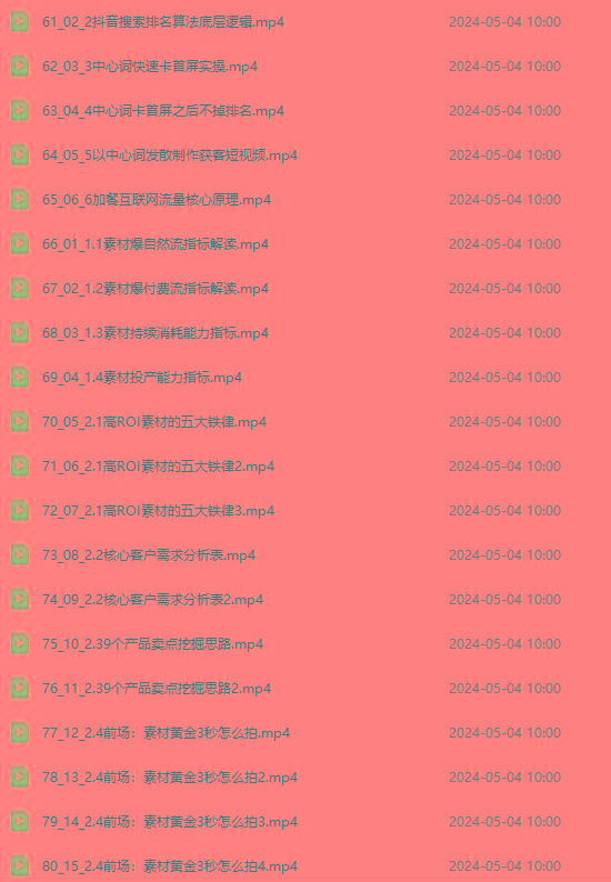 图片[4]-2024单品正价起号，直播素材投流选品：选品课+投流课+素材课+卡首屏/100节 - 识享社-识享社