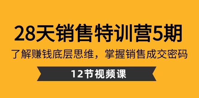28天销售特训营5期：了解赚钱底层思维，掌握销售成交密码（12节课） - 识享社-识享社