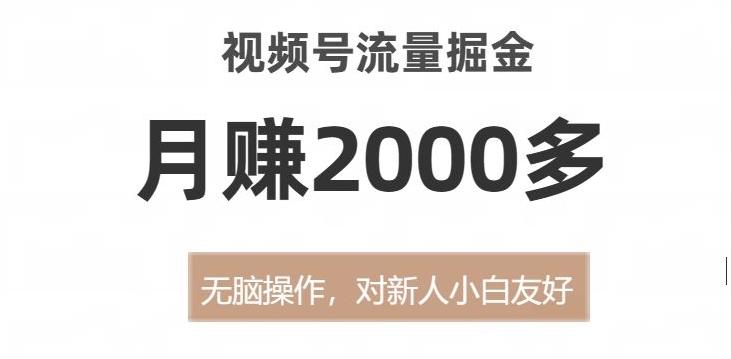 视频号流量掘金，无脑操作，对新人小白友好，月赚2000多【揭秘】 - 识享社-识享社