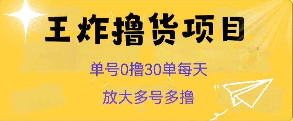 王炸撸货项目,单号0撸30单每天,多号多撸【揭秘】-识享社