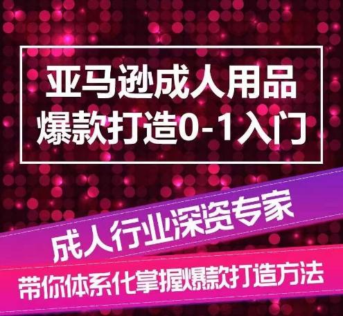 亚马逊成人用品爆款打造0-1入门，系统化讲解亚马逊成人用品爆款打造的流程 - 识享社-识享社