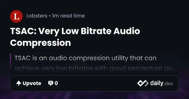 TSAC |音频压缩-识享社