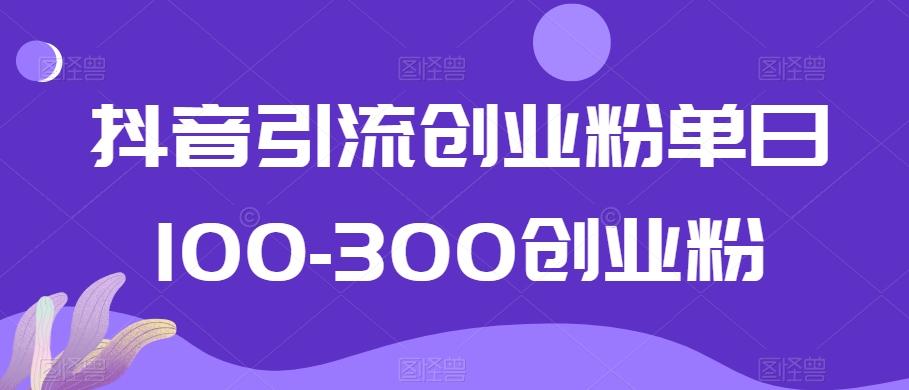 抖音引流创业粉单日100-300创业粉【揭秘】 - 识享社-识享社