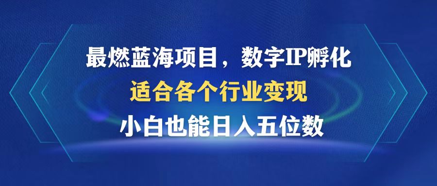 最燃蓝海项目 数字IP孵化 适合各个行业变现 小白也能日入5位数-识享社