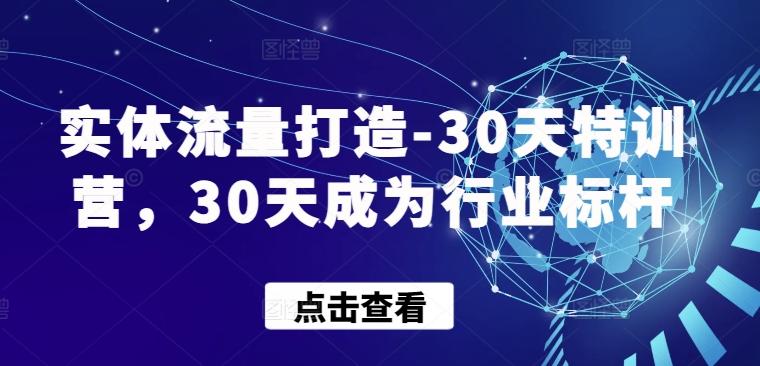 实体流量打造-30天特训营，30天成为行业标杆 - 识享社-识享社