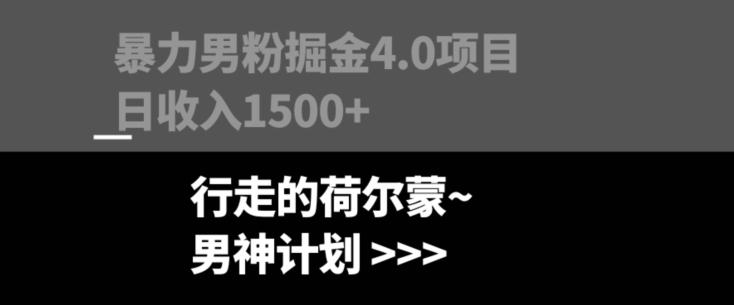 暴力男粉掘金4.0项目不违规不封号无脑复制单人操作日入1000+ - 识享社-识享社