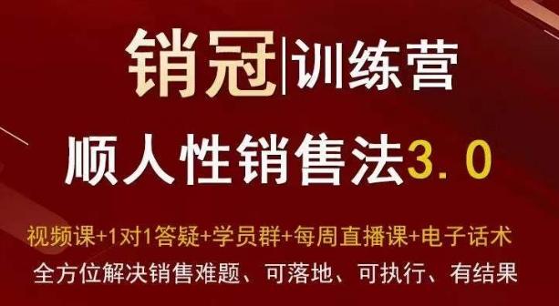爆款！销冠训练营3.0之顺人性销售法，全方位解决销售难题、可落地、可执行、有结果 - 识享社-识享社