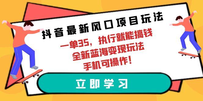 (9948期)抖音最新风口项目玩法，一单35，执行就能搞钱 全新蓝海变现玩法 手机可操作 - 识享社-识享社