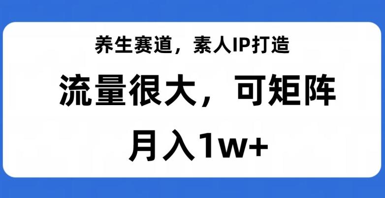 养生赛道，素人IP打造，流量很大，可矩阵，月入1w+【揭秘】 - 识享社-识享社