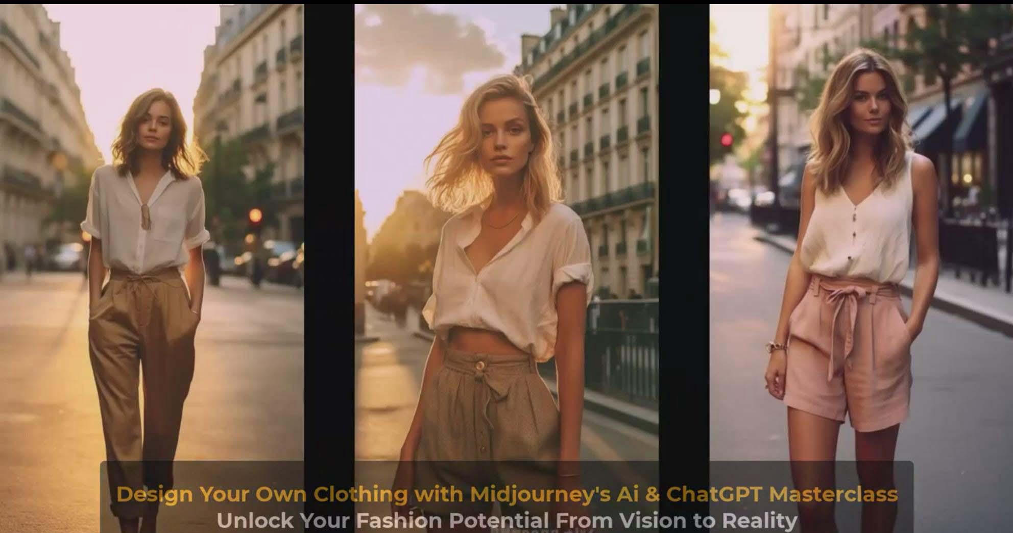 图片[9]-利用 Midjourneys Ai 人工智能设计自己的服装AI大师班-10节课-中英字幕 - 识享社-识享社