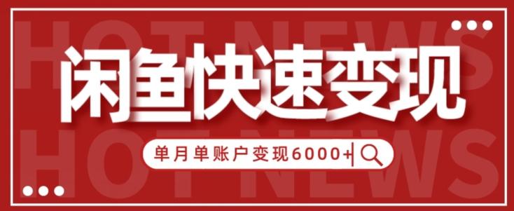 【新手项目】小白快速在闲鱼单月单账号变现6000+的秘密 - 识享社-识享社