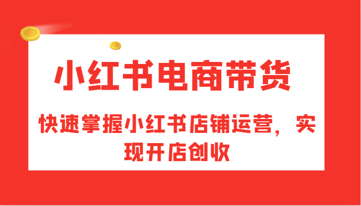小红书电商带货，快速掌握小红书店铺运营，实现开店创收 - 识享社-识享社