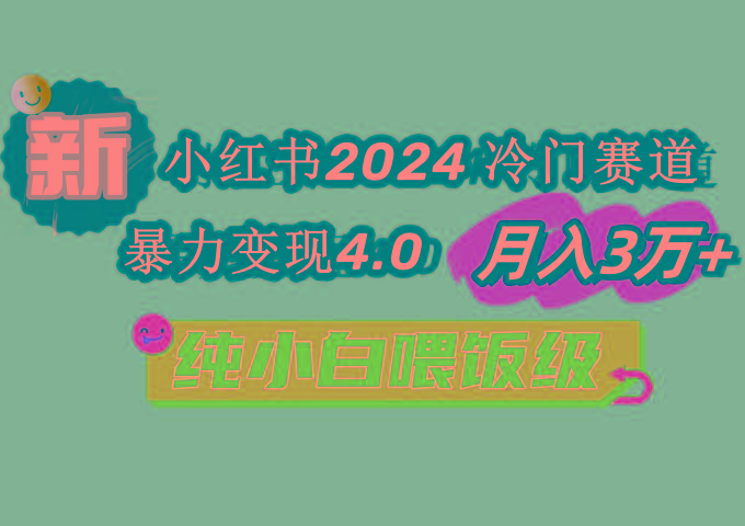 小红书2024冷门赛道 月入3万+ 暴力变现4.0 纯小白喂饭级-识享社