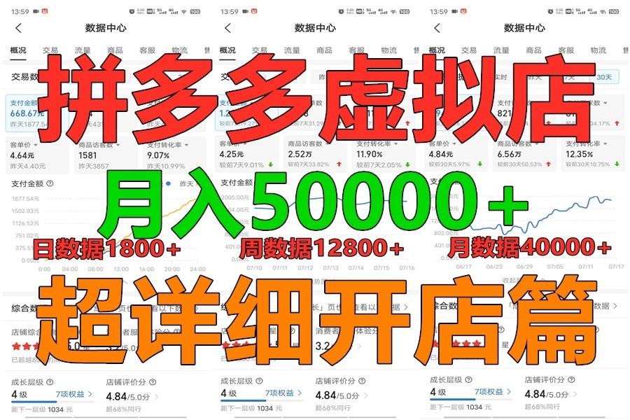 拼多多虚拟电商训练营月入40000+你也行,暴利稳定长久,副业首选-识享社