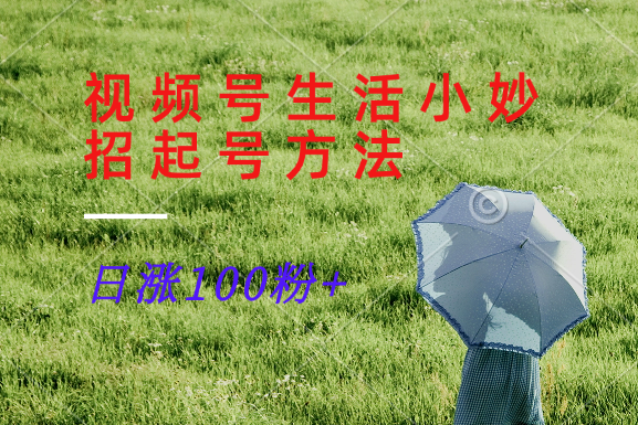 视频号生活小妙招分享赛道， 起号涨粉新方法，日涨100粉 - 识享社-识享社
