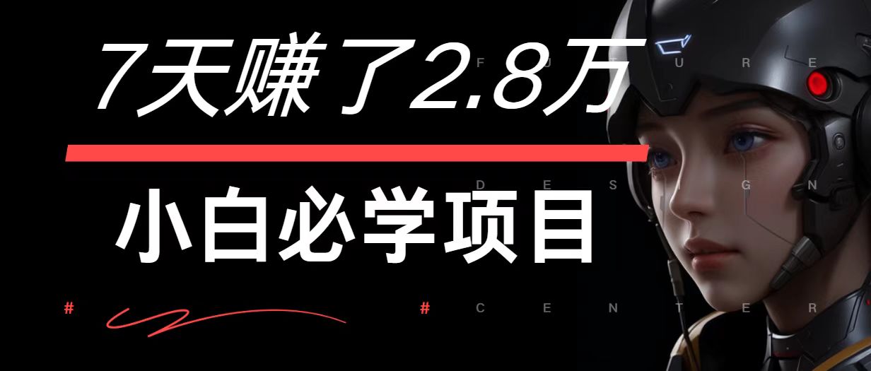 7天赚了2.8万！每单利润最少500+，轻松月入7万+小白有手就行 - 识享社-识享社