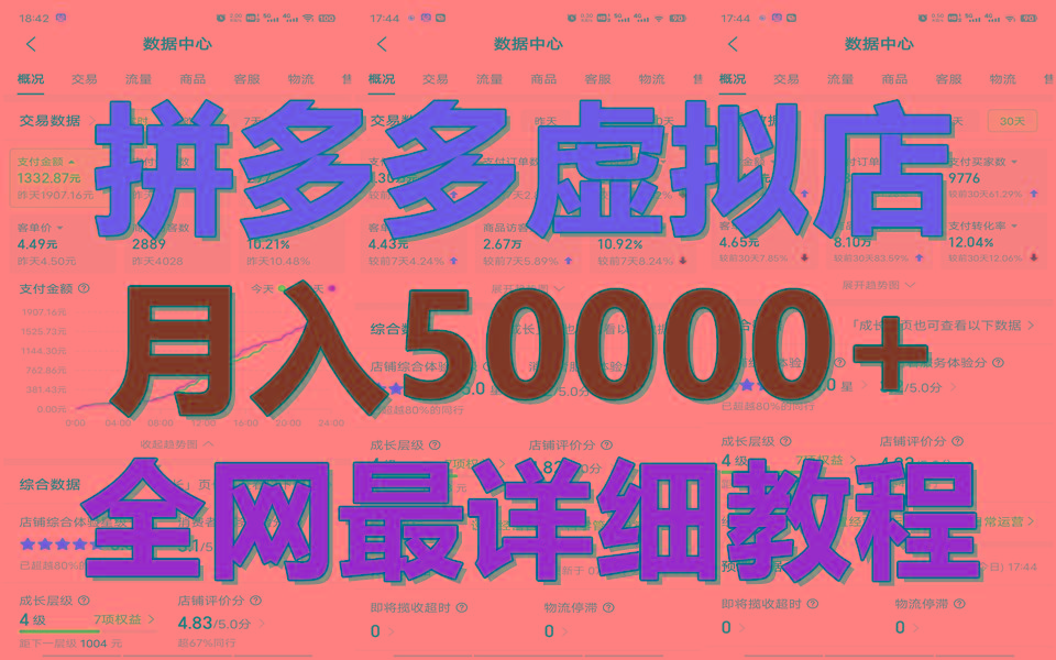 拼多多虚拟电商训练营月入50000+你也行，暴利稳定长久，副业首选 - 识享社-识享社